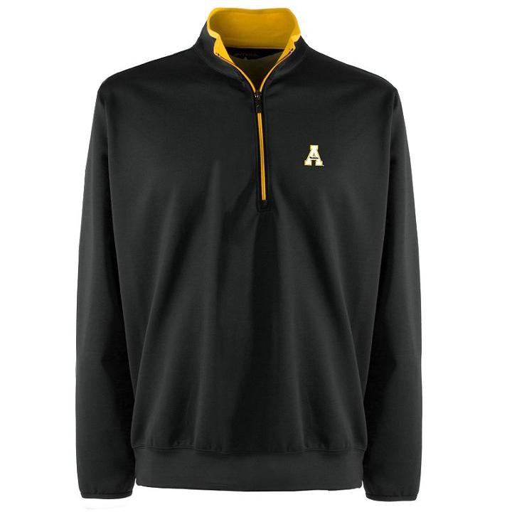 Men's Appalachian State Mountaineers 1/4-zip Leader Pullover, Size: Medium, Black