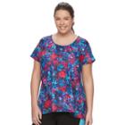 Plus Size Wild Majesty Lattice Back Swing Tee, Women's, Size: 0x, Brown Over