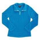 Girls 8-16 French Toast 1/4-zip Fleece Mockneck Pullover, Size: 10-12, Turquoise/blue (turq/aqua)