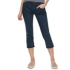 Women's Sonoma Goods For Life&trade; Cuffed Capri Jeans, Size: 14, Dark Blue