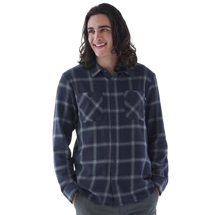 Men's Vans Plaid Button-down Shirt, Size: Small, Black