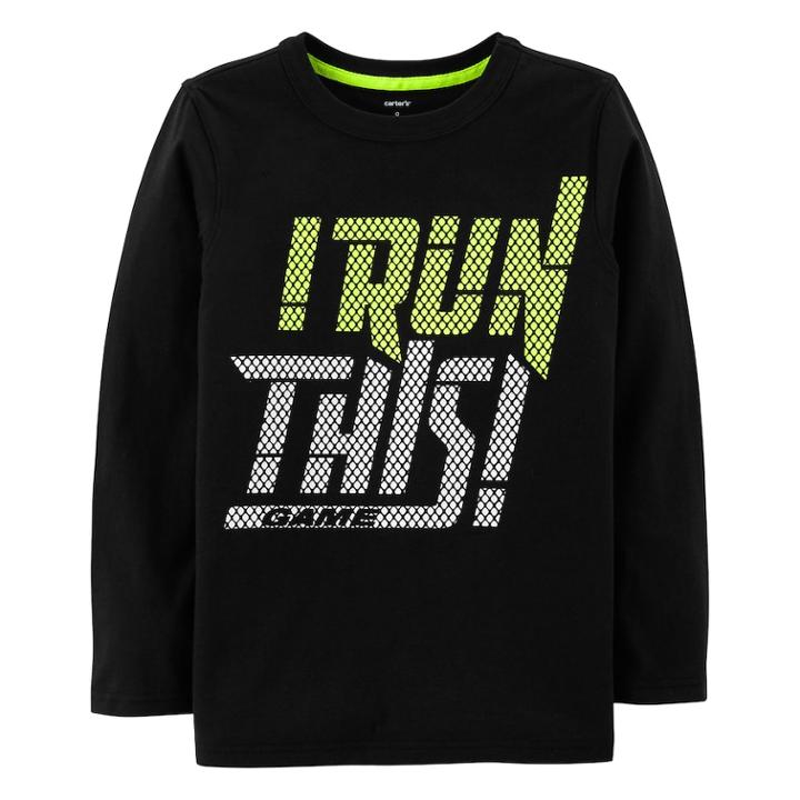 Boys 4-12 Carter's I Run This Game! Graphic Tee, Size: 6, Black