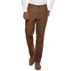 Men's Croft & Barrow&reg; Straight-fit Flannel-lined Canvas 5-pocket Pants, Size: 36x34, Med Brown