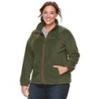 Plus Size Columbia Three Lakes Fleece Jacket, Women's, Size: 1xl, Green