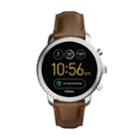 Fossil Men's Q Explorist Gen 3 Leather Smart Watch - Ftw4003, Size: Large, Grey