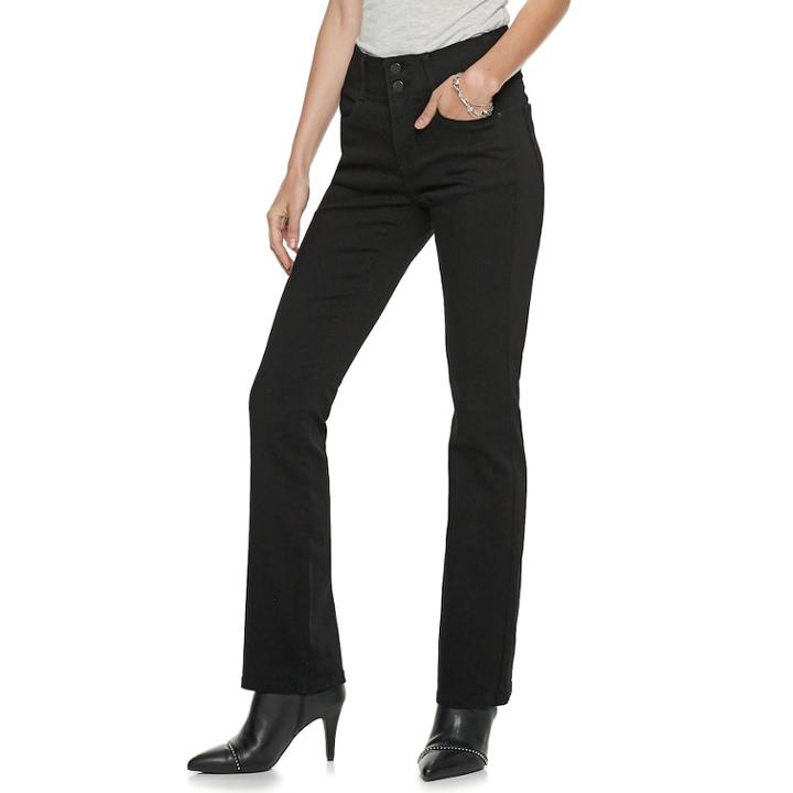 Women's Apt. 9&reg; High Waist Straight-leg Jeans, Size: 10 T/l, Dark Blue