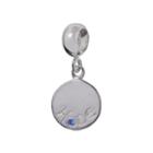 Individuality Beads Sterling Silver Crystal Hope Charm, Women's, Blue