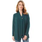Women's Apt. 9&reg; Button Wrap Cardigan, Size: Large, Brt Green