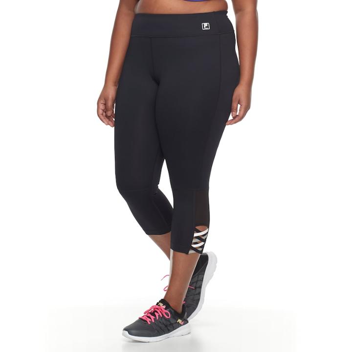 Plus Size Fila Sport&reg; Geo Noblety Criss Cross Capris, Women's, Size: 3xl, Oxford