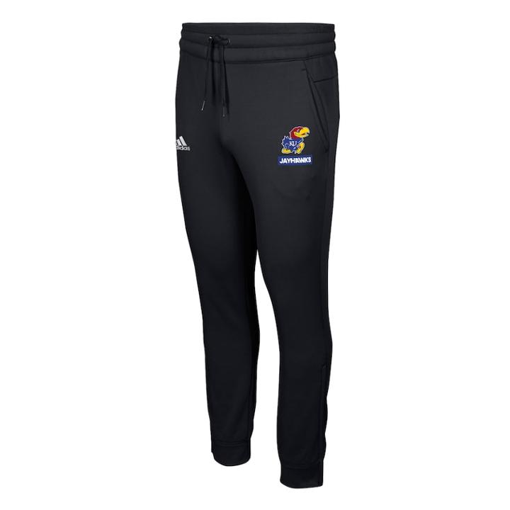 Men's Adidas Kansas Jayhawks Team Issue Climawarm Pants, Size: Medium, Black