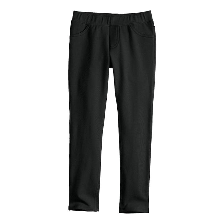 Girls 4-12 Jumping Beans&reg; Solid Jeggings, Size: 8, Black