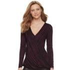 Women's Rock & Republic&reg; Twist Top, Size: Small, Purple