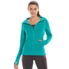 Women's Tek Gear&reg; Full-zip Fleece Hoodie, Size: Xl, Turquoise/blue (turq/aqua)