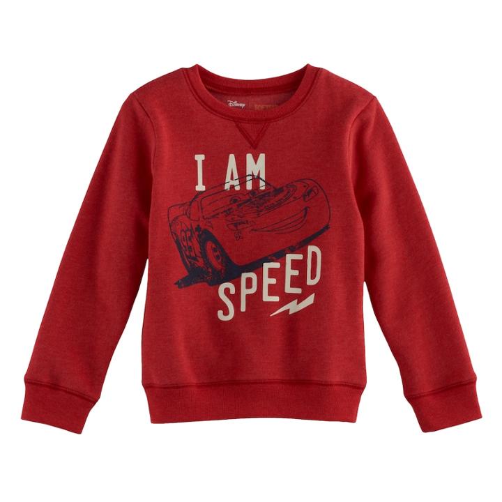 Disney / Pixar Cars Boys 4-7x Lightning Mcqueen Softest Fleece Pullover Sweatshirt By Jumping Beans&reg;, Size: 6, Med Red