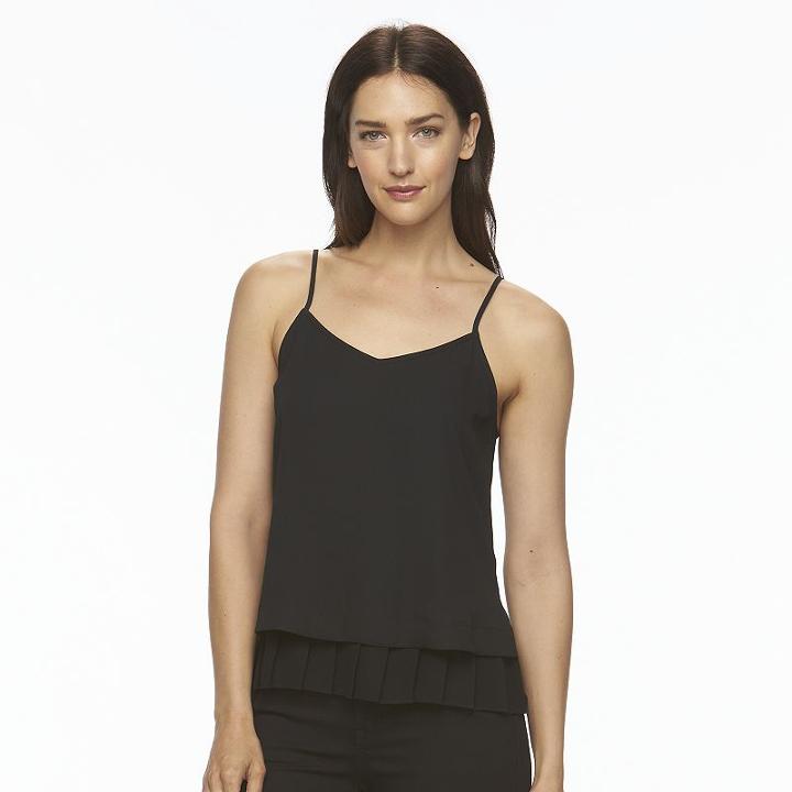 Women's Apt. 9&reg; Pleated Popover Cami, Size: Xl, Black
