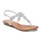 Candie's&reg; Women's Embellished Slingback Sandals, Girl's, Size: 7.5, White