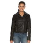 Women's Levi's Faux-leather Moto Jacket, Size: Large, Black