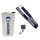 Uconn Huskies Badge Holder, Lanyard & Tumbler Job Pack, Adult Unisex, Multicolor