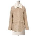 Excelled Suede Jacket, Women's, Size: Small, Lt Beige