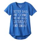 Girls 7-16 Freeze Better Days Are Coming Graphic Tee, Girl's, Size: Small, Blue (navy)