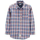 Boys 4-12 Carter's Plaid Button Down Shirt, Size: 6, Blue Plaid