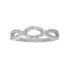 Sterling Silver 1/4 Carat T.w. Diamond Infinity Ring, Women's, Size: 6, White