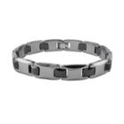 Stainless Steel And Tungsten Ceramic Bracelet - Men, Size: 8.5, Grey