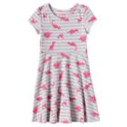 Girls 4-10 Jumping Beans&reg; Print Skater Dress, Girl's, Size: 7, Light Grey