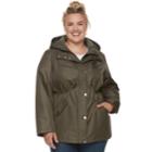 Plus Size D.e.t.a.i.l.s Hooded Anorak Jacket, Women's, Size: 2xl, Med Green