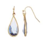 Lc Lauren Conrad Nickel Free Textured Faceted Stone Teardrop Earrings, Women's, Blue