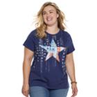 Plus Size Sonoma Goods For Life&trade; Graphic V-neck Tee, Women's, Size: 1xl, Dark Blue