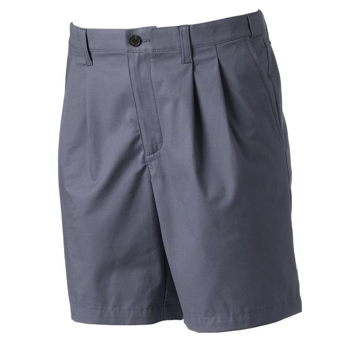 Men's Croft & Barrow&reg; True Comfort Classic-fit Stretch Pleated Shorts, Size: 44, Blue
