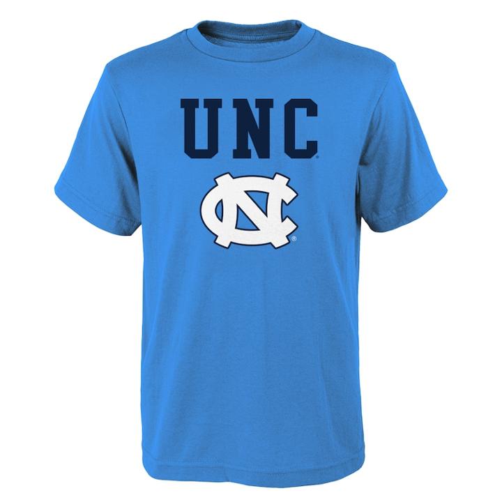 Boys' 4-18 North Carolina Tar Heels Goal Line Tee, Size: 8-10, Light Blue