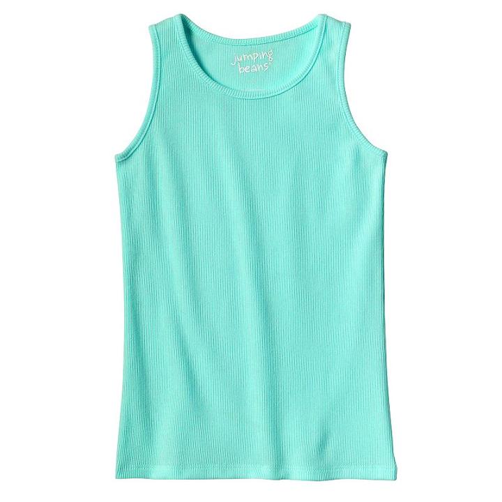 Girls 4-10 Jumping Beans&reg; Basic Ribbed Tank Top, Girl's, Size: 4, Brt Green