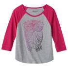 Mudd, Girls 7-16 & Plus Size &reg; Raglan Graphic Tee, Girl's, Size: 10, Grey Other