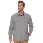 Men's Croft & Barrow&reg; Classic-fit Quilted Outdoor Shirt Jacket, Size: Medium, Med Grey
