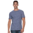Men's Marc Anthony Slim-fit Shadow Dye Marled Crewneck Tee, Size: Medium, Blue