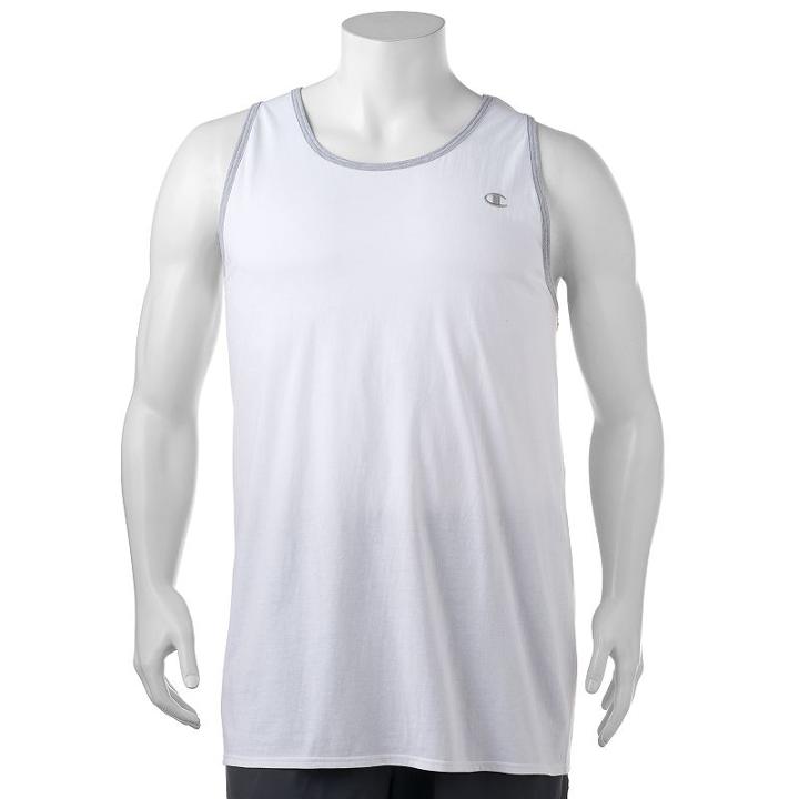 Big & Tall Champion Ringer Tank Top, Men's, Size: Xl Tall, White