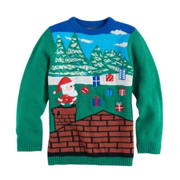 Boys 8-20 33 Degrees Christmas Sweter, Size: Small, Multicolor