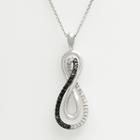 Sterling Silver 1/4-ct. T.w. And White Diamond Swirl Pendant, Women's
