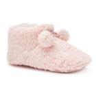 Women's Sonoma Goods For Life&trade; Cozy Pom Pom Bootie Slippers, Size: Large, Pink
