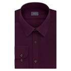 Men's Arrow Stretch Slim-fit Solid Point-collar Dress Shirt, Size: 2x-34/35, Drk Purple