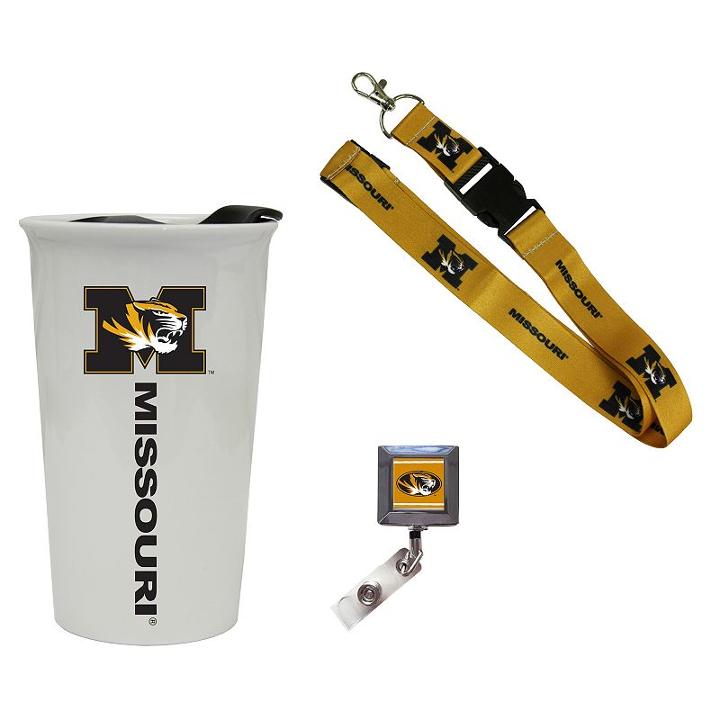 Missouri Tigers Badge Holder, Lanyard & Tumbler Job Pack, Adult Unisex, Multicolor