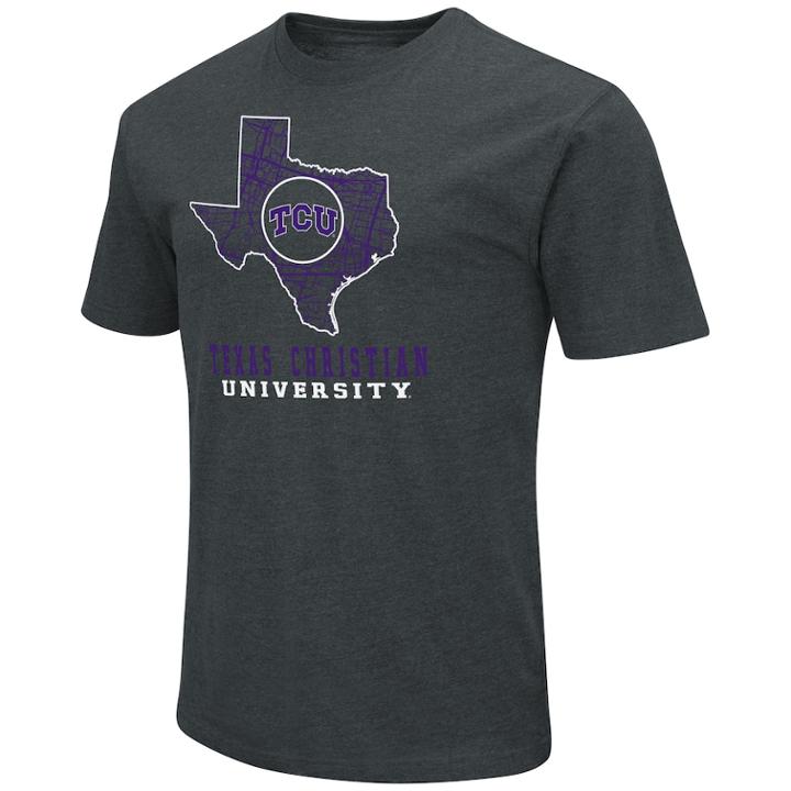 Men's Tcu Horned Frogs State Tee, Size: Large, Drk Purple