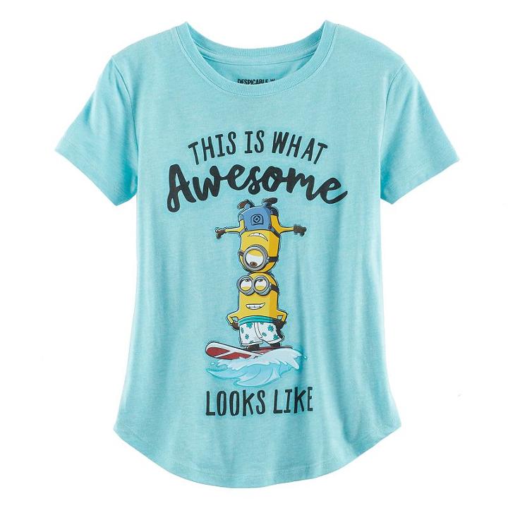 Girls 7-16 & Plus Size Despicable Me Minions This Is What Awesome Looks Like Graphic Tee, Size: Xxl Plus, Purple Oth