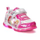 Disney Princess Ariel, Belle, Aurora Toddler Girls' Light Up Sneakers, Size: 7 T, Med Pink
