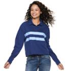 Juniors' So&reg; Rugby Striped Polo, Teens, Size: Xl, Dark Blue