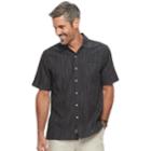 Men's Batik Bay Regular-fit Microfiber Button-down Shirt, Size: Large, Black