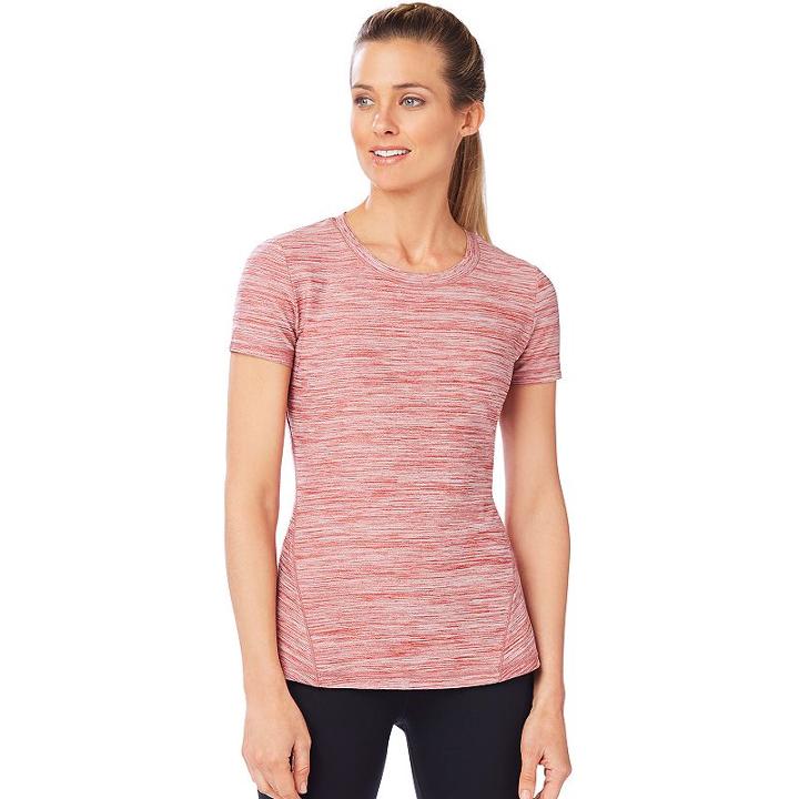 Women's Shape Active Trail Workout Tee, Size: Large, Red