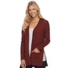 Women's Sonoma Goods For Life&trade; Slit Cardigan, Size: Xl, Red/coppr (rust/coppr)
